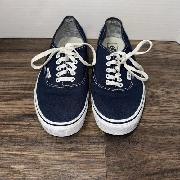 Vans Navy Blue Lace Up Sneakers Shoes Mens 9.5 / Womens 11 - Picture 3 of 8